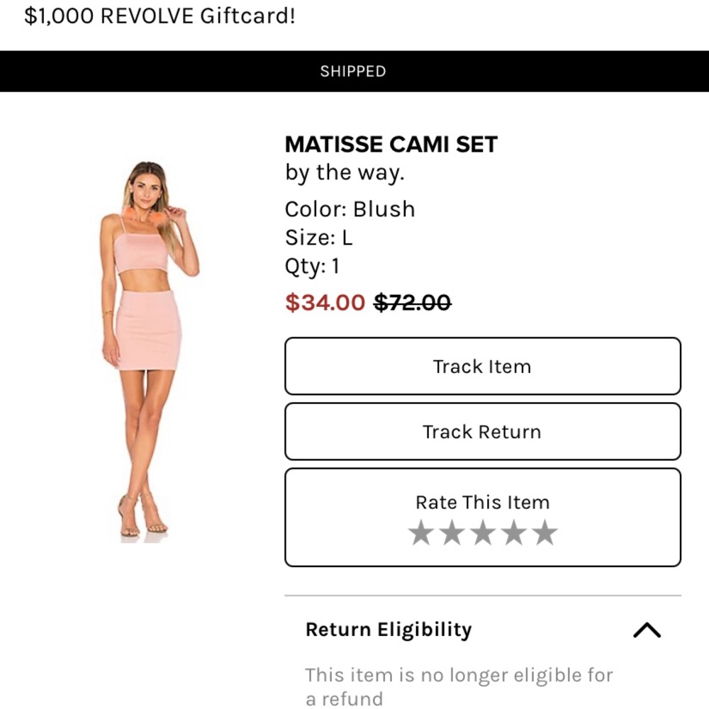 Matisse cami set from revolve